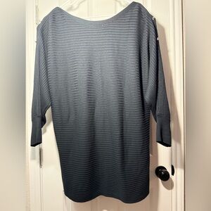 Skinnygirl Charcoal Ribbed Crewneck Sweater